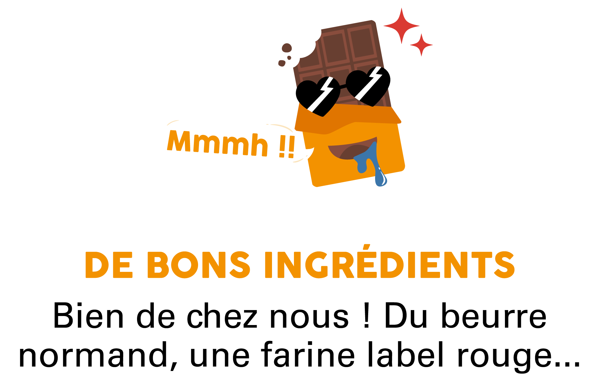 Pâte à cookie avec beurre normand et farine Label Rouge